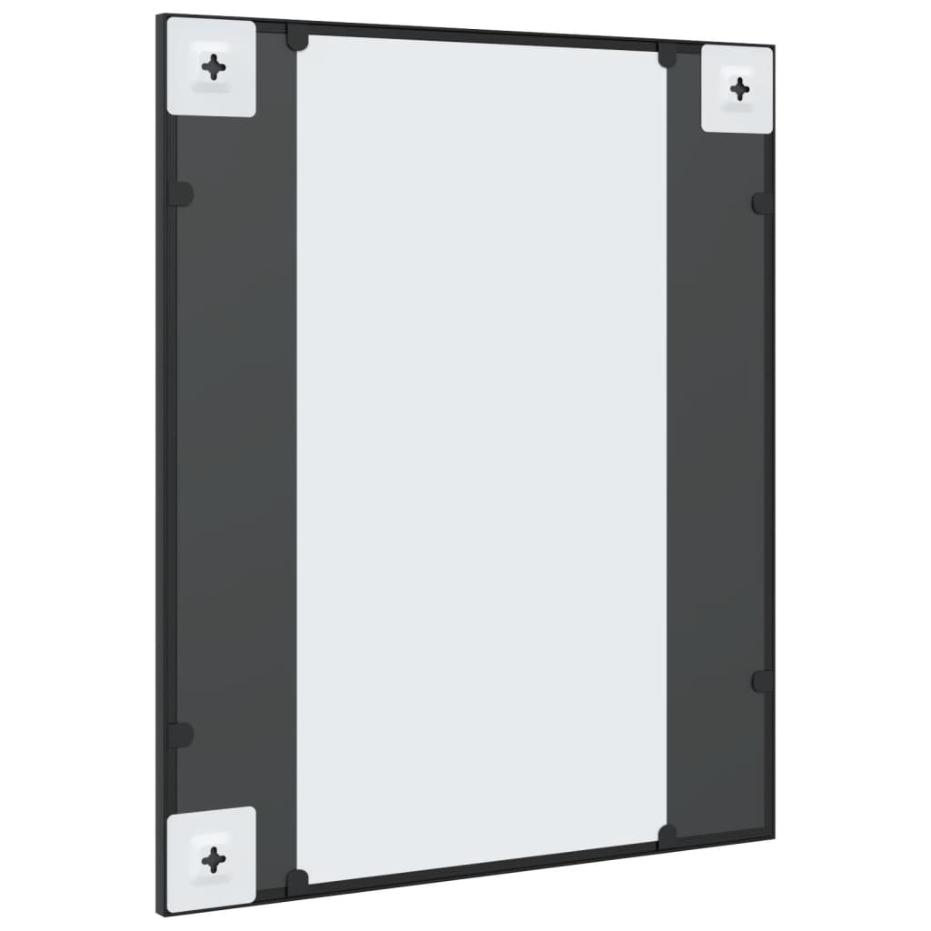 NNEVL Wall Mirror Black 50x60 cm Rectangle Iron